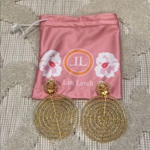 Lisi Lerch clip on clear disk earrings